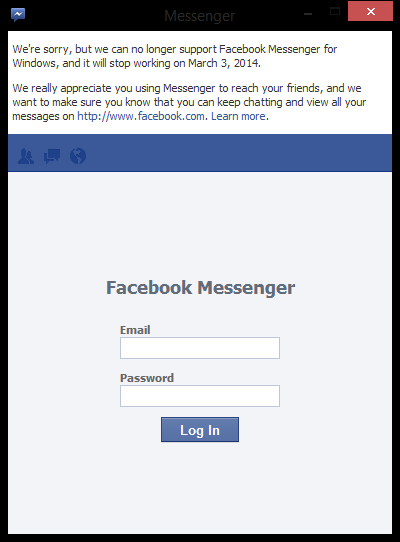facebook_messenger windows cierra