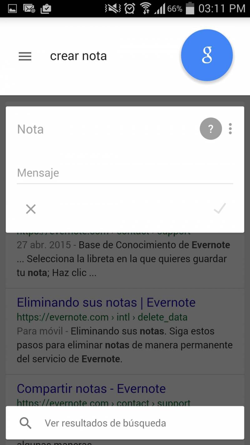 Google Now Notas