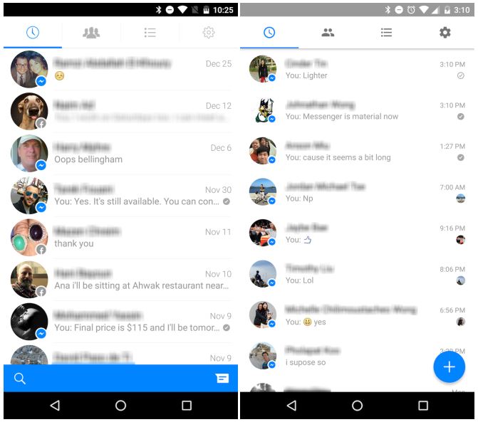 facebook messenger android material design