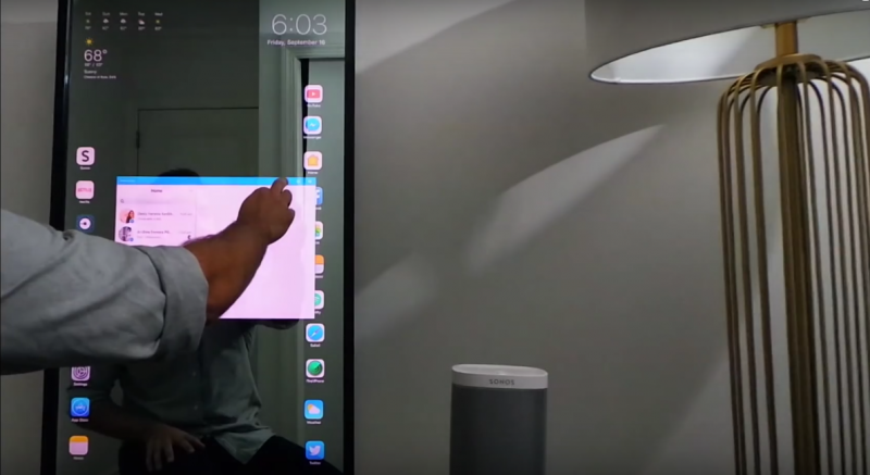 Así sería un supuesto espejo inteligente de Apple
