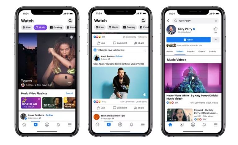 Facebook agrega videos musicales para competir con YouTube